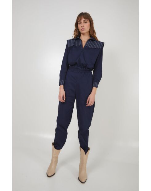 Combinaison en coton Fonti Raya Denim bleu