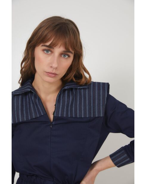 Combinaison en coton Fonti Raya Denim bleu