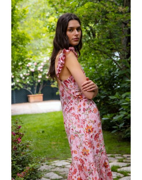 Rosafarbenes Baumwollkleid Isi Indiana