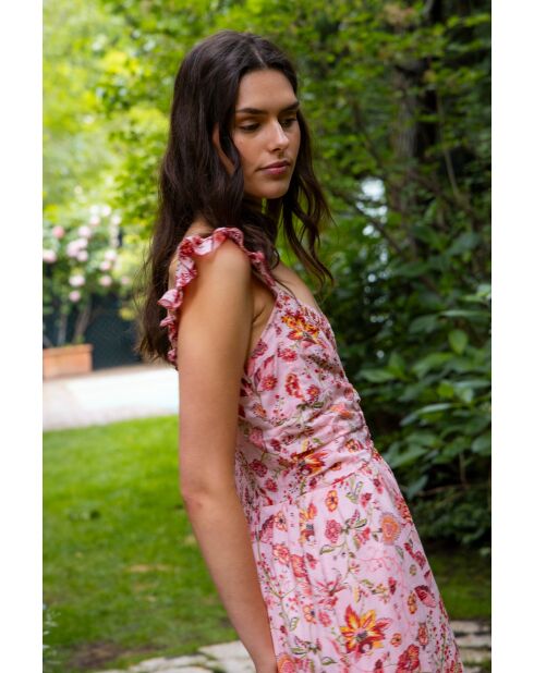 Rosafarbenes Baumwollkleid Isi Indiana