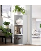 Estante de almacenamiento blanco contemporáneo de 3 compartimentos