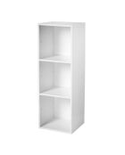 Estante de almacenamiento blanco contemporáneo de 3 compartimentos