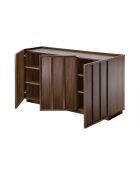 Abel 3-türiges Sideboard mit Rand in Nussbaumoptik, L.140 cm