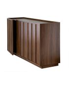 Abel 3-türiges Sideboard mit Rand in Nussbaumoptik, L.140 cm