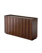 Abel 3-türiges Sideboard mit Rand in Nussbaumoptik, L.140 cm
