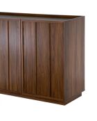 Abel 3-türiges Sideboard mit Rand in Nussbaumoptik, L.140 cm
