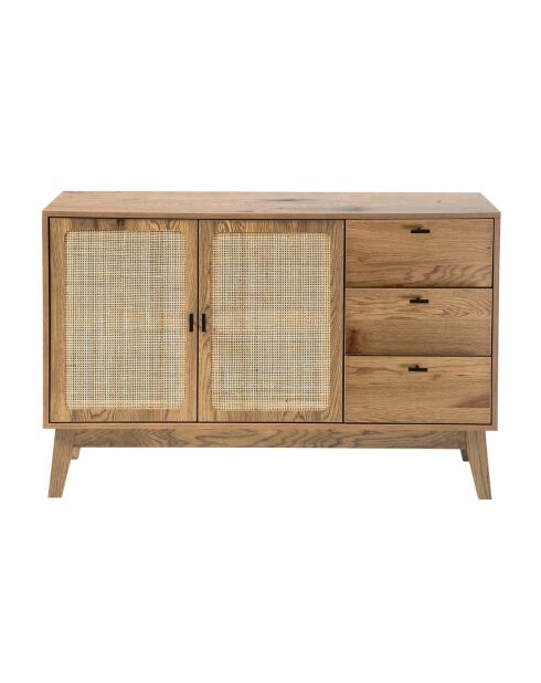 Anrichte Alia mit 2 Türen und 3 Schubladen mit Rattanfronten, L.120 cm