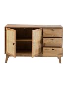 Anrichte Alia mit 2 Türen und 3 Schubladen mit Rattanfronten, L.120 cm