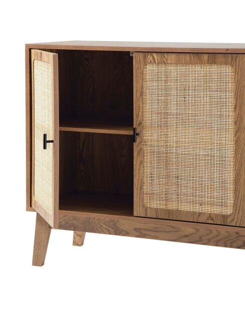 Anrichte Alia mit 2 Türen und 3 Schubladen mit Rattanfronten, L.120 cm