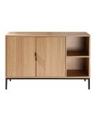 Anrichte Tara, 2 Türen, 2 offene Nischen, gerillte Holzoptik, L.110 cm