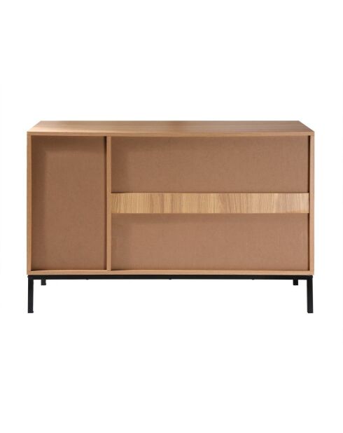 Anrichte Tara, 2 Türen, 2 offene Nischen, gerillte Holzoptik, L.110 cm