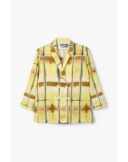 Gelbe Icon Batikjacke aus Baumwolle
