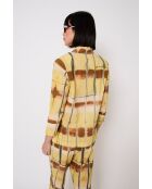 Gelbe Icon Batikjacke aus Baumwolle