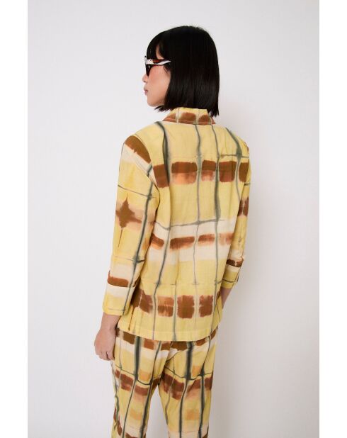 Gelbe Icon Batikjacke aus Baumwolle