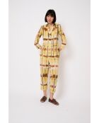 Gelbe Icon Batikjacke aus Baumwolle