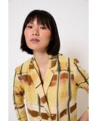 Gelbe Icon Batikjacke aus Baumwolle