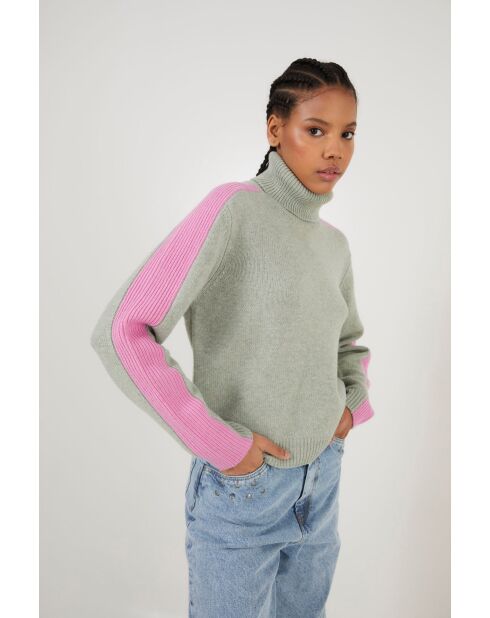 Pullover in lana turchese Linea Punto