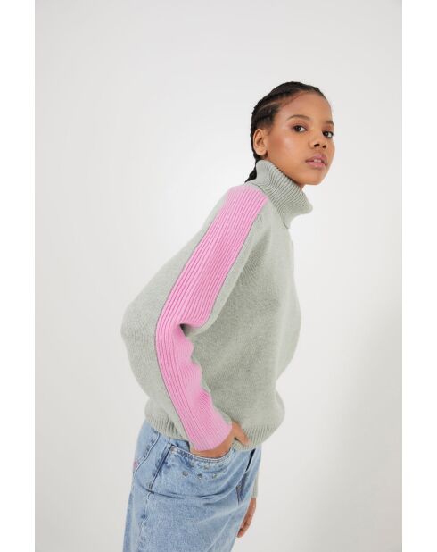 Pullover in lana turchese Linea Punto