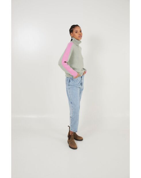 Pullover in lana turchese Linea Punto