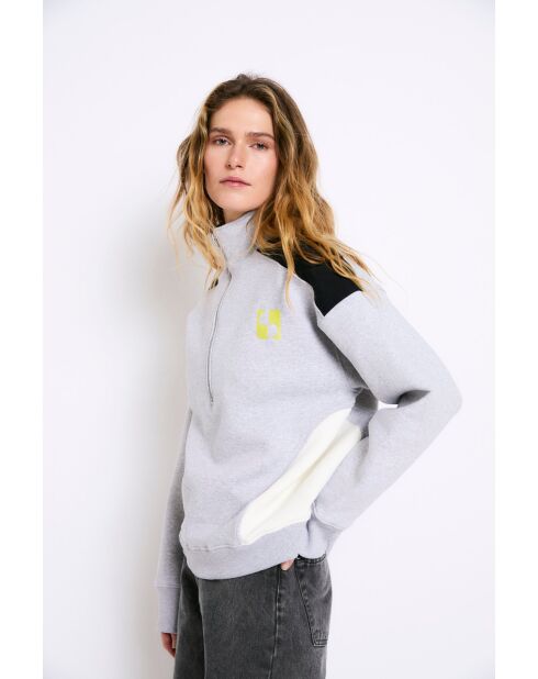 Felpa Sporty Felpa grigia in cotone