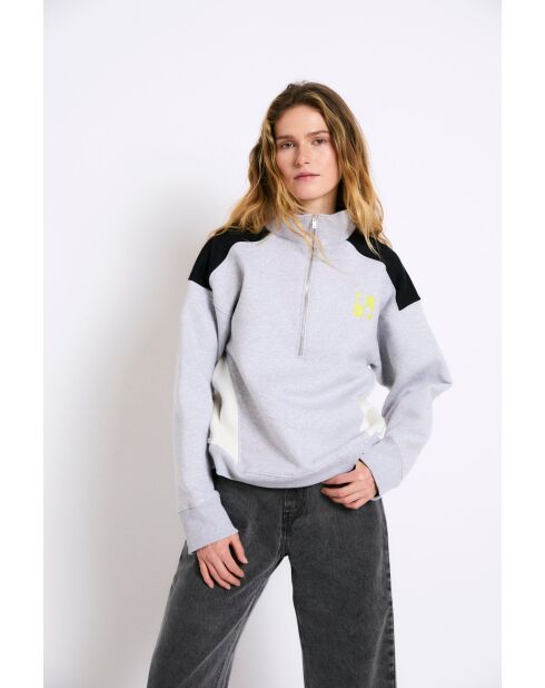 Felpa Sporty Felpa grigia in cotone