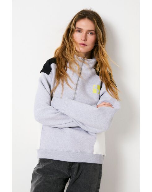Felpa Sporty Felpa grigia in cotone
