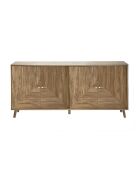 Sideboard Eden mit 4 laminierten Vordertüren mit Holzdekor - L.156 cm