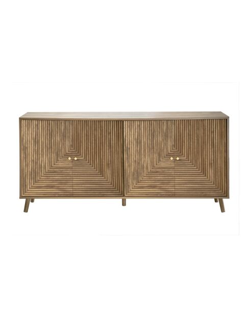 Sideboard Eden mit 4 laminierten Vordertüren mit Holzdekor - L.156 cm