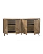 Sideboard Eden mit 4 laminierten Vordertüren mit Holzdekor - L.156 cm