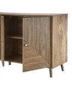 Sideboard Eden mit 4 laminierten Vordertüren mit Holzdekor - L.156 cm