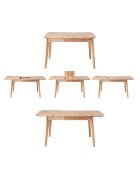 Table à manger Soline extensible en bois massif - L.120 à 160 cm