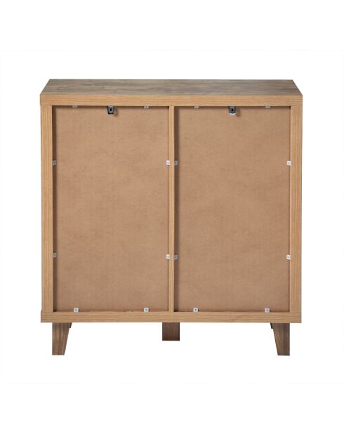 Anrichte Liam, 2 Schiebetüren mit durchbrochenen Lamellen, Holzdekor, L.80 cm