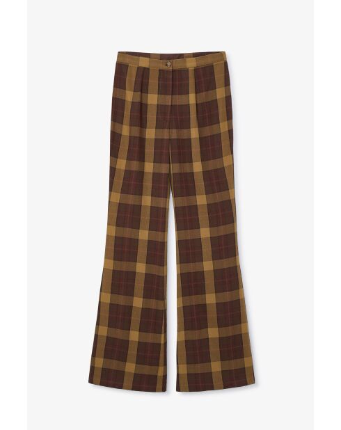 Pantaloni marroni Ochenta Madras