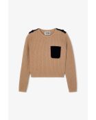 Beiger Wollpullover Militar Punto