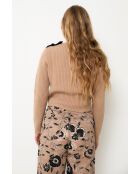 Beiger Wollpullover Militar Punto