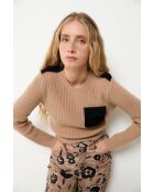 Beiger Wollpullover Militar Punto
