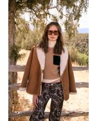 Beiger Wollpullover Militar Punto