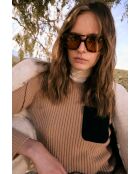 Beiger Wollpullover Militar Punto