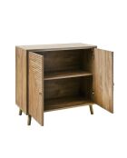 Buffet Eden 2 portes façades lamellées décor bois marron