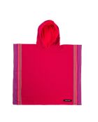 Poncho de plage enfant en kikoy Grenadines fuchsia - 60x53 cm