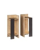 Lot de 2 tables de chevet Elos coloris bois clair et noir - H.60 cm