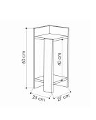Lot de 2 tables de chevet Elos coloris bois clair et noir - H.60 cm