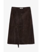 Brauner Lederrock Caceres Ante