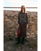 Brauner Lederrock Caceres Ante