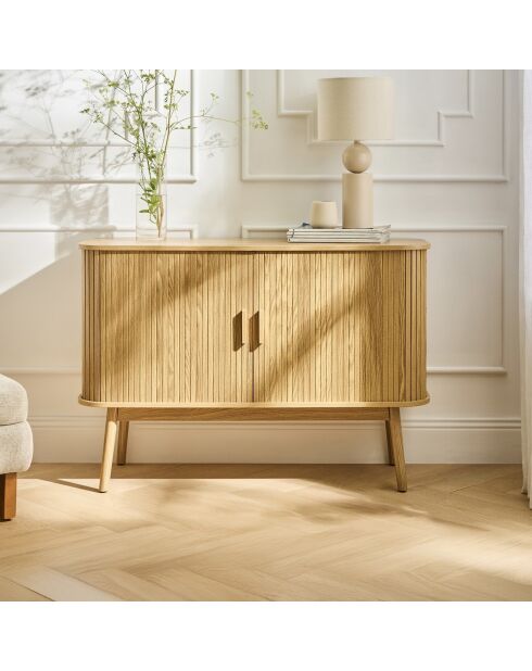 Ernest Vintage-Sideboard mit Holzdekor 2 Schiebetüren - L.110 cm