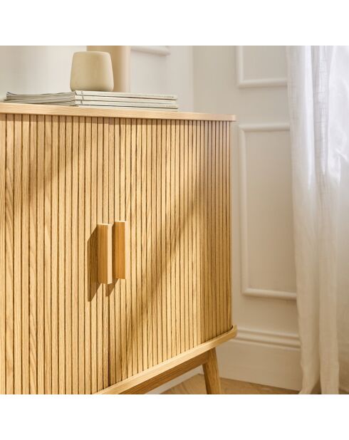 Ernest Vintage-Sideboard mit Holzdekor 2 Schiebetüren - L.110 cm