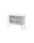 Ernest Vintage-Sideboard mit Holzdekor 2 Schiebetüren - L.110 cm