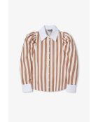 Camicia in cotone a contrasto Camel Raya