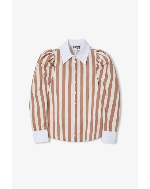 Chemise en coton Contraste Raya camel