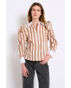 Camicia in cotone a contrasto Camel Raya